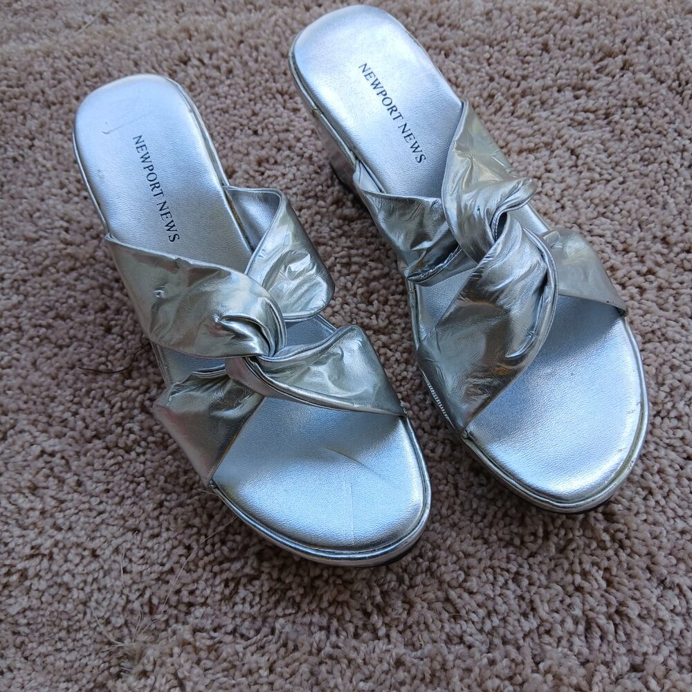 Newport News Metallic Wedge Heel Slip-Ons